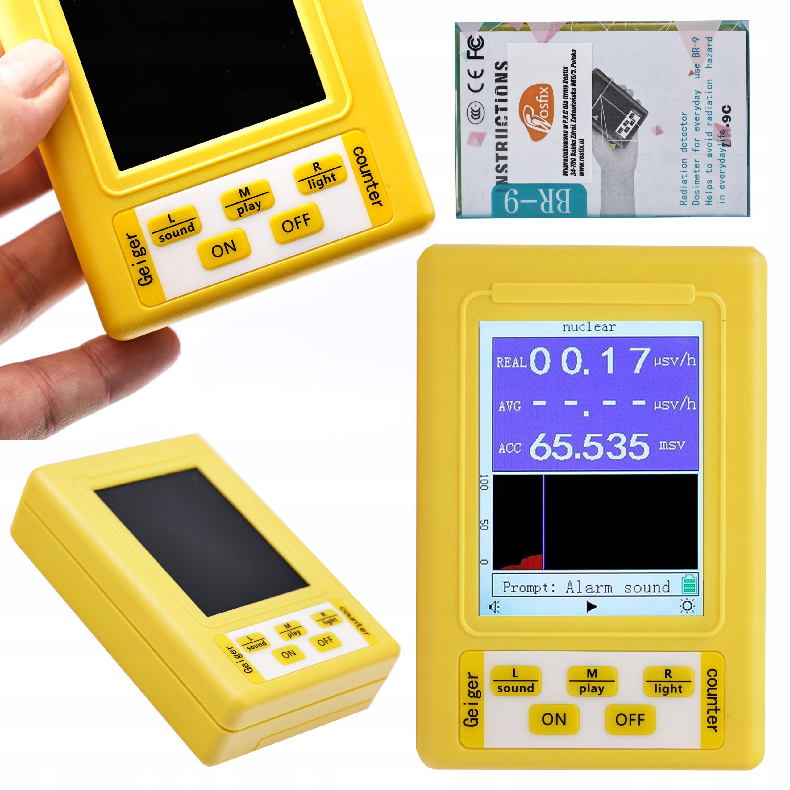 COUNTER GEIGER RADIATION DETECTOR XR3 BR-9C