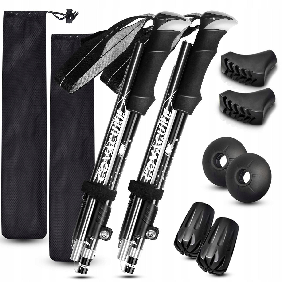 COVACURE Nordic Walking poles - 110-130 cm / 100-120 cm