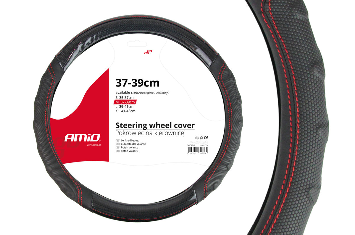 COVER STEERING WHEEL COVER M 37-39CM PREMIUM Product weight with unit packaging 0.3 kg