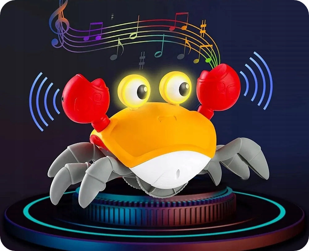 CRAB CRAWLING WALKING ROBOT INTERACTIVE PLAYING Color yellow