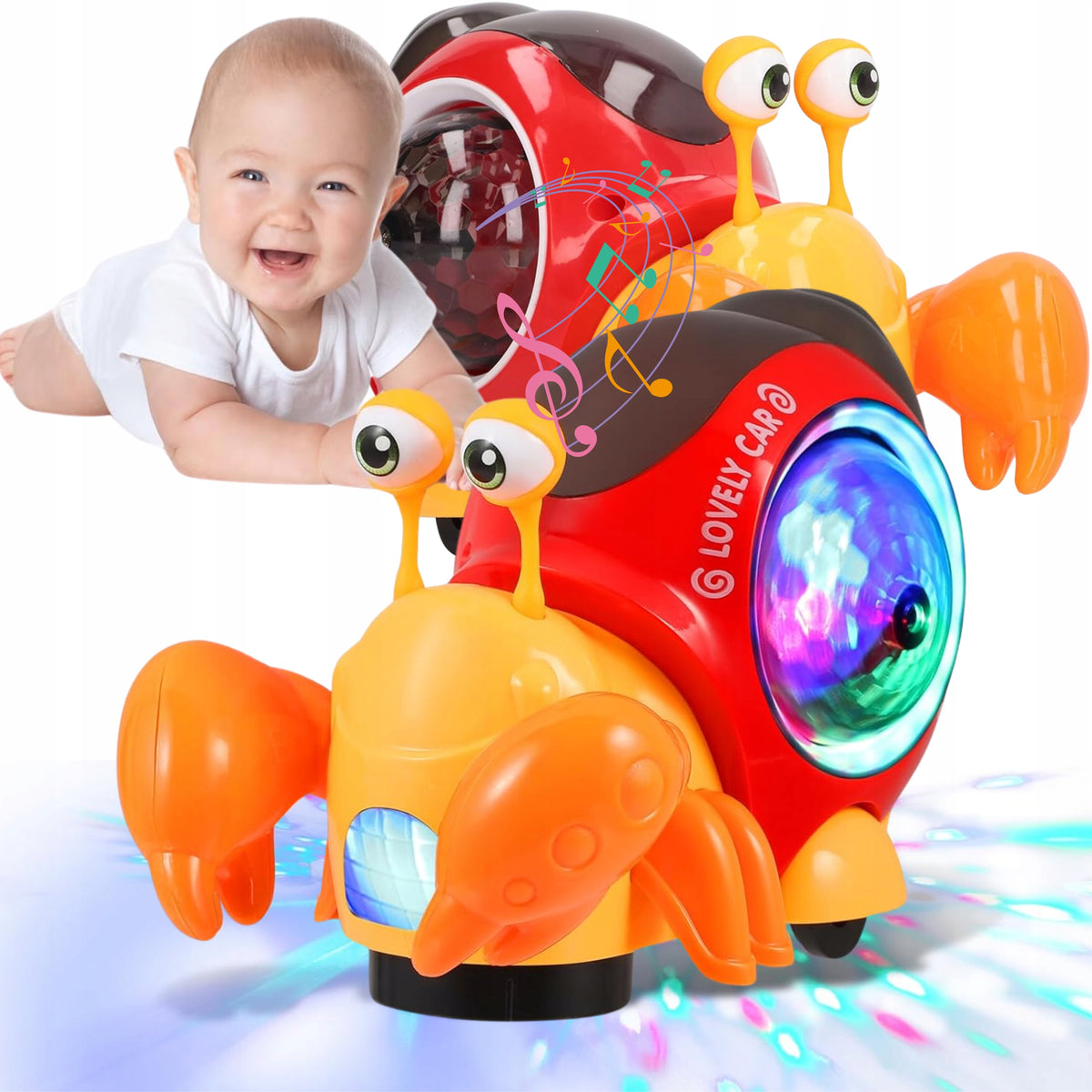 CRAB WALKING RUNNING Crawling Toy Interactive LEARNING TO CRAWL