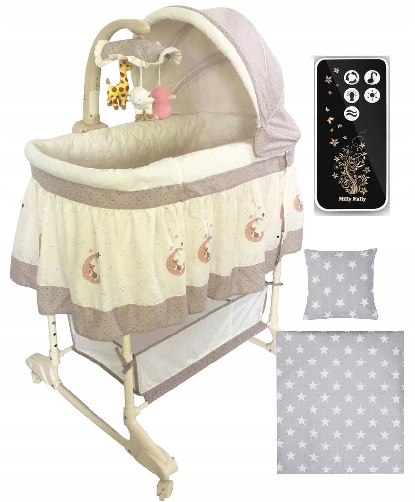 CRADLE MILLY MALLY MELODY LUX 4in1 +PILOT +BEDDING Color multicolor