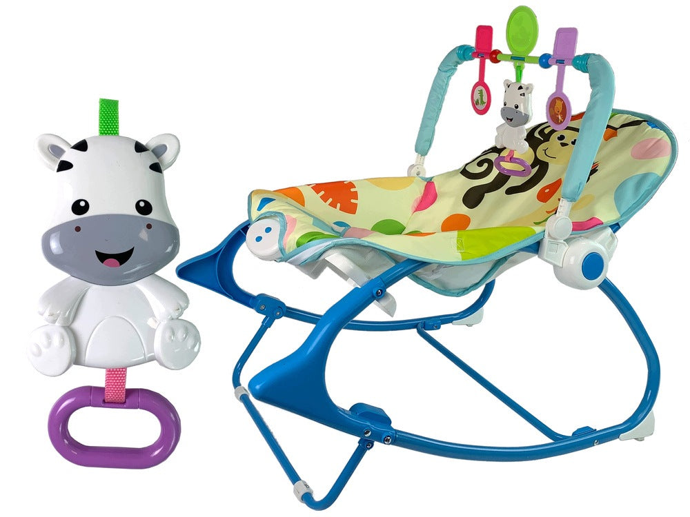 CRADLE ROCKER CHAIR SEAT 2IN1 MAKES A SOUND VIBRATION BLUE Packaging status original