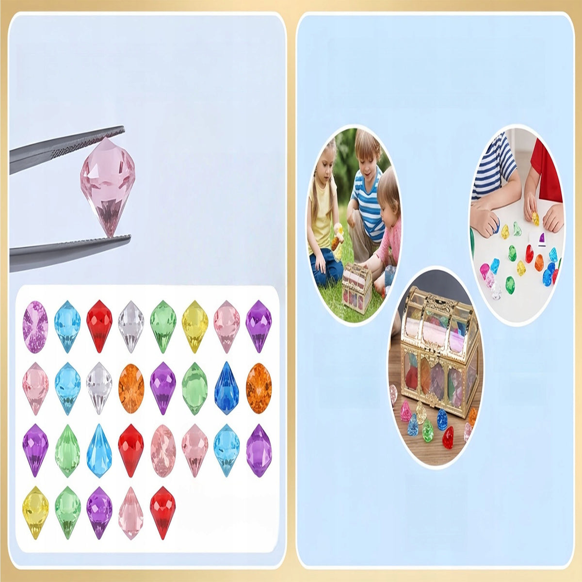 CRAFTS COLORFUL DIAMONDS JEWEL TOY CHEST Brand Goaduoynt