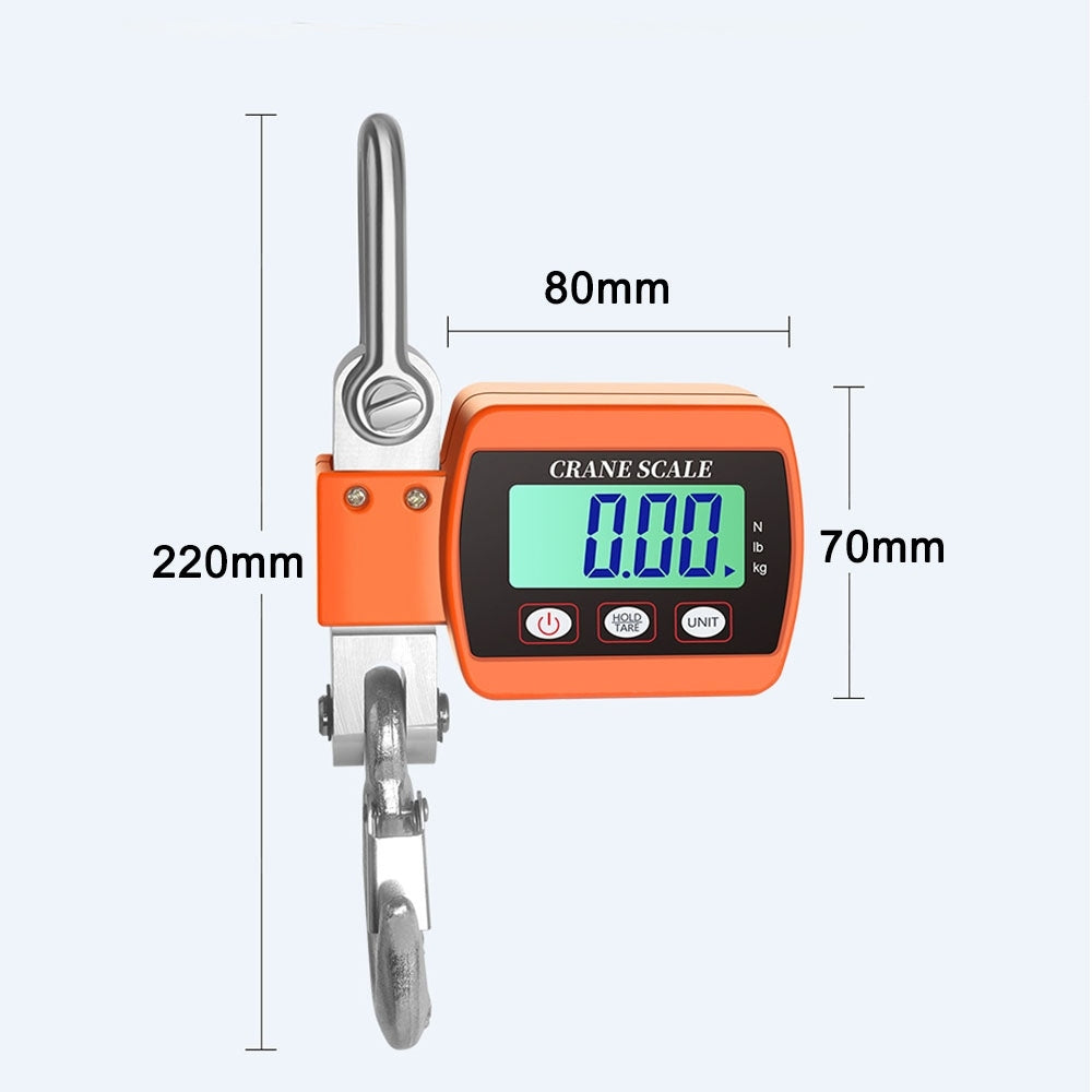 CRANE HOOK SCALE 500KG LCD Additional information LCD display back light