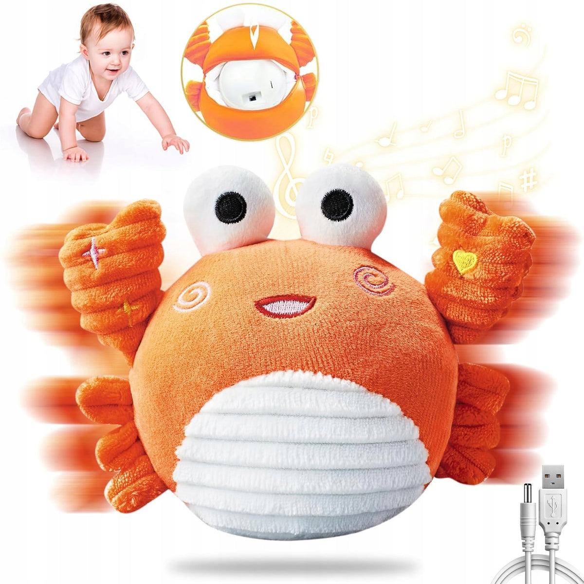 CRAWLING CRAB DANCE CRAB ESCAPING ELECTRONIC MUSIC CUTE PLUSH