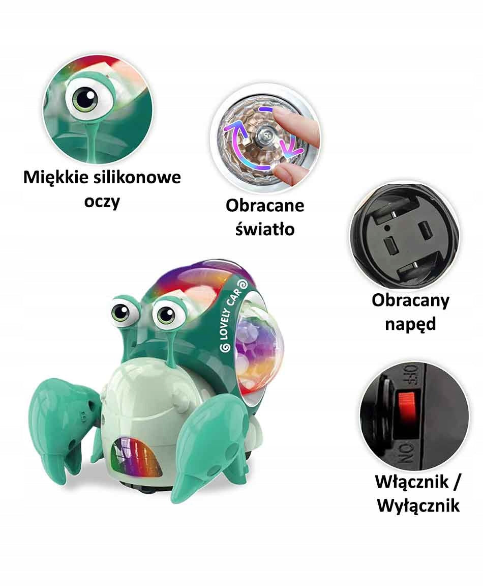 CRAWLING SNAILS INTERACTIVE SAVIOR WITH SOUND LED INTERACTIN GREEN Manufacturer code А86
