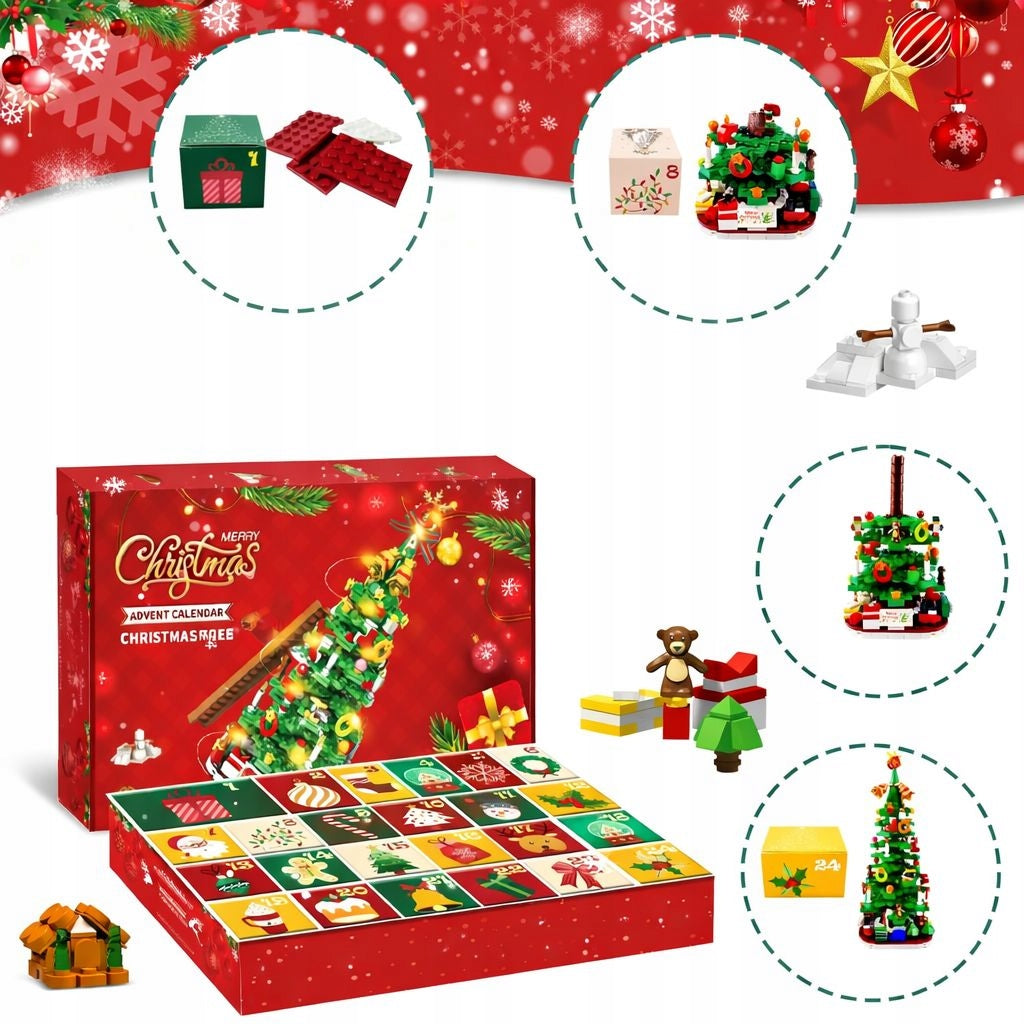 CREATIVE ADVENT CALENDAR BLOCKS BUILD CHRISTMAS TREE COUNTDOWN 8RD Brand no brand