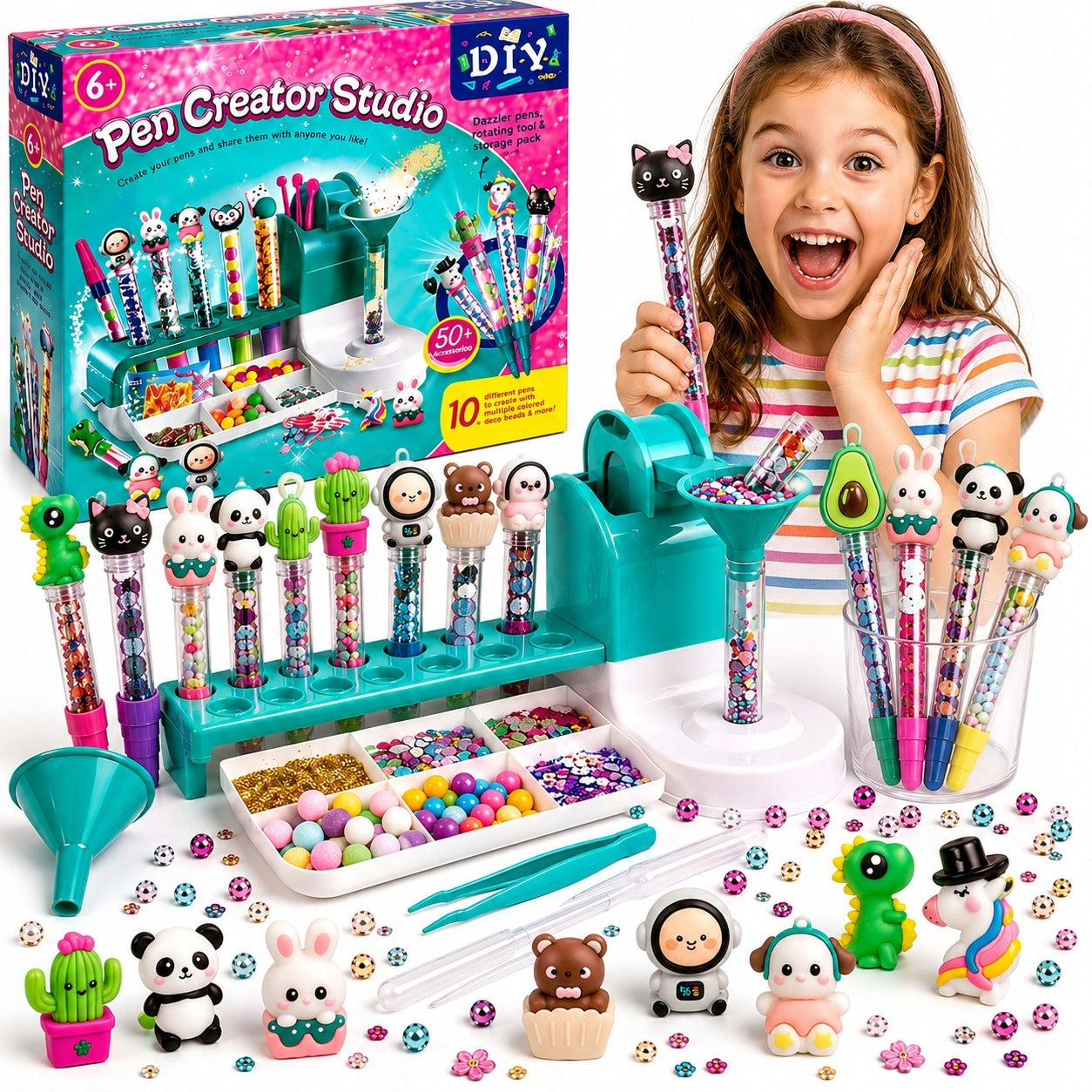 CREATIVE SET FOR GIRL PENS GIFT FOR 6 7 8 9 YEAR OLD DIY