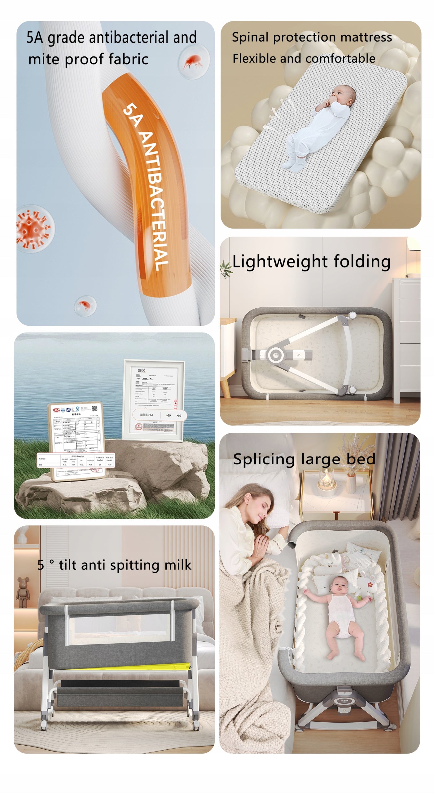 CRIB BABY CRADLE WITH AUTOMATIC ROCKING FUNCTION + MUSIC GAME Manufacturer code łóżeczko dziecięce kołyska z funkcją bujania