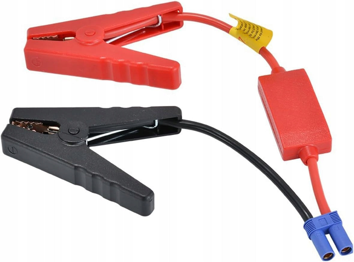 CROCODILE WIRES JUMPER CABLES FOR JUMP STARTER POWERBANK 12V Packaging status original