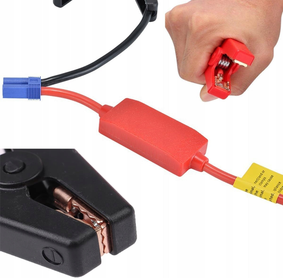 CROCODILE WIRES JUMPER CABLES FOR JUMP STARTER POWERBANK 12V