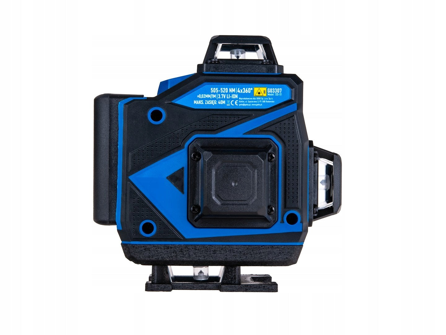 CROSS LASER 360° 4D BEAM GREEN + 2XAKU + SUITCASE + ACCESSORIES GEKO Power supply rechargeable battery