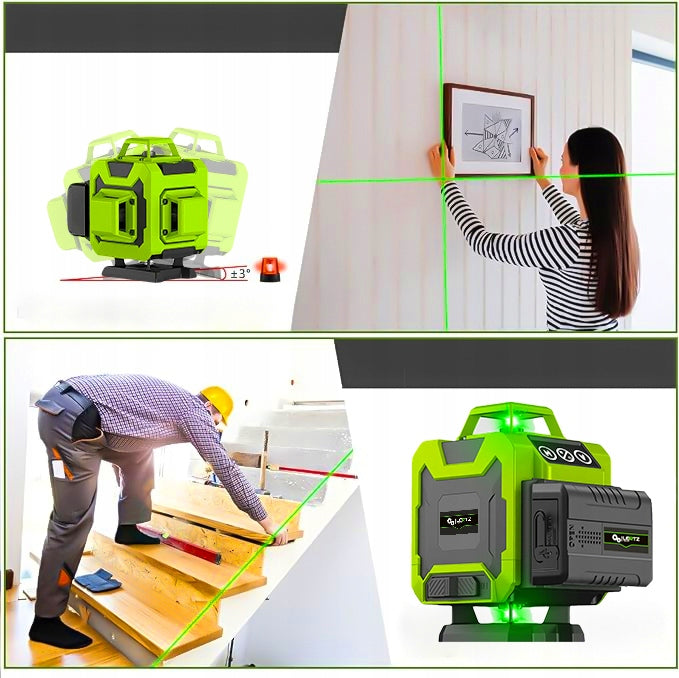 CROSS LASER LEVEL 360 SELF LEVELING 2xAKU 16 L Maximum working range 25 m