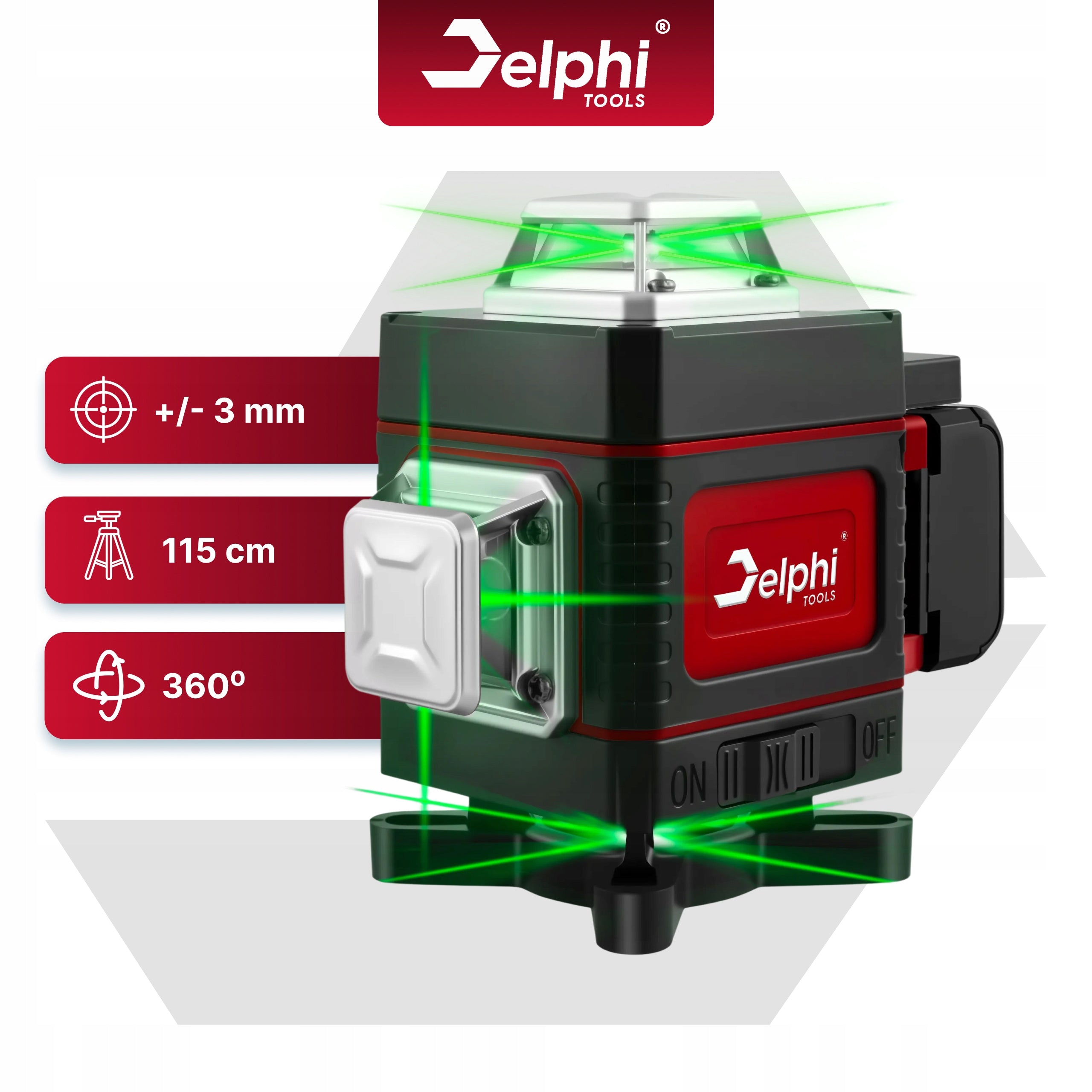 CROSS LASER Laser Level 16 Lines + TRIPOD 115 cm 4D Green 2xAKU Packaging status original