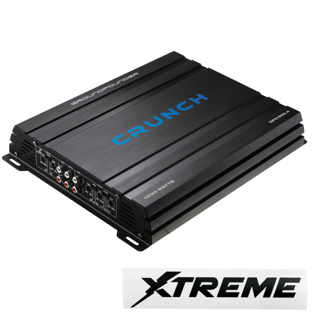 CRUNCH GPX1200.4 Class AB 4x80W RMS 4ohm / 2x300W RMS 4ohm + XTREME sticker