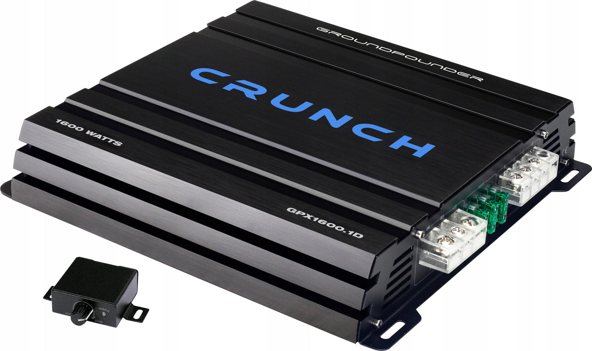 CRUNCH GPX1600.1D 1x800W RMS Amplifier at 1 Ohm, Bass Driver Packaging status original