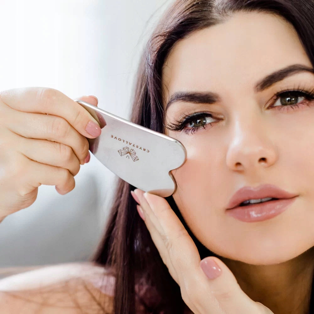 CRYSTALLOVE Cryo Ice Gua Sha - gua sha steel face massage plate no Packaging status original