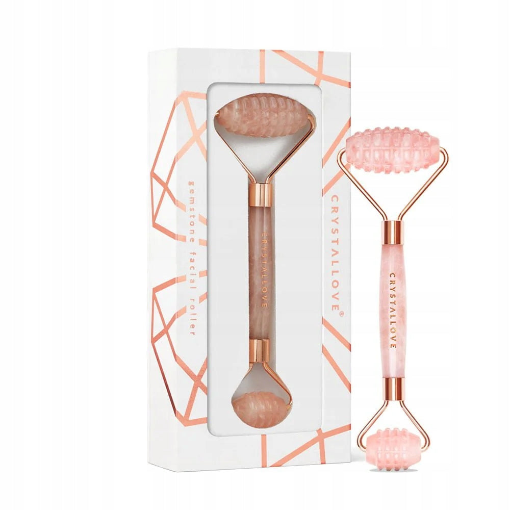 CRYSTALLOVE Rose Quartz 3D Face Massager