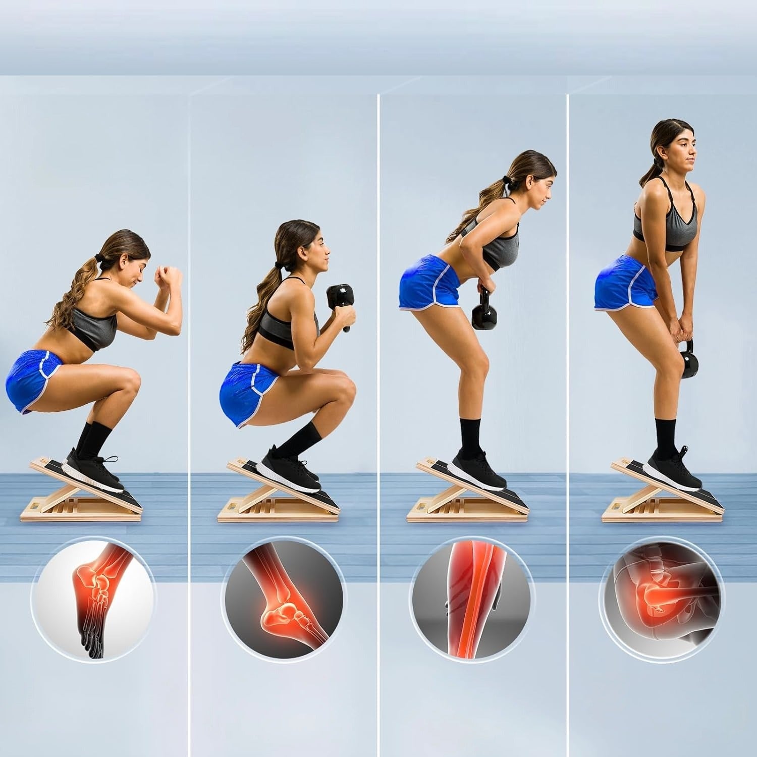 CUBE EXERCISE BOARD ADJUSTABLE PORTABLE FOR CALF STRETCHING WOODEN Brand no brand