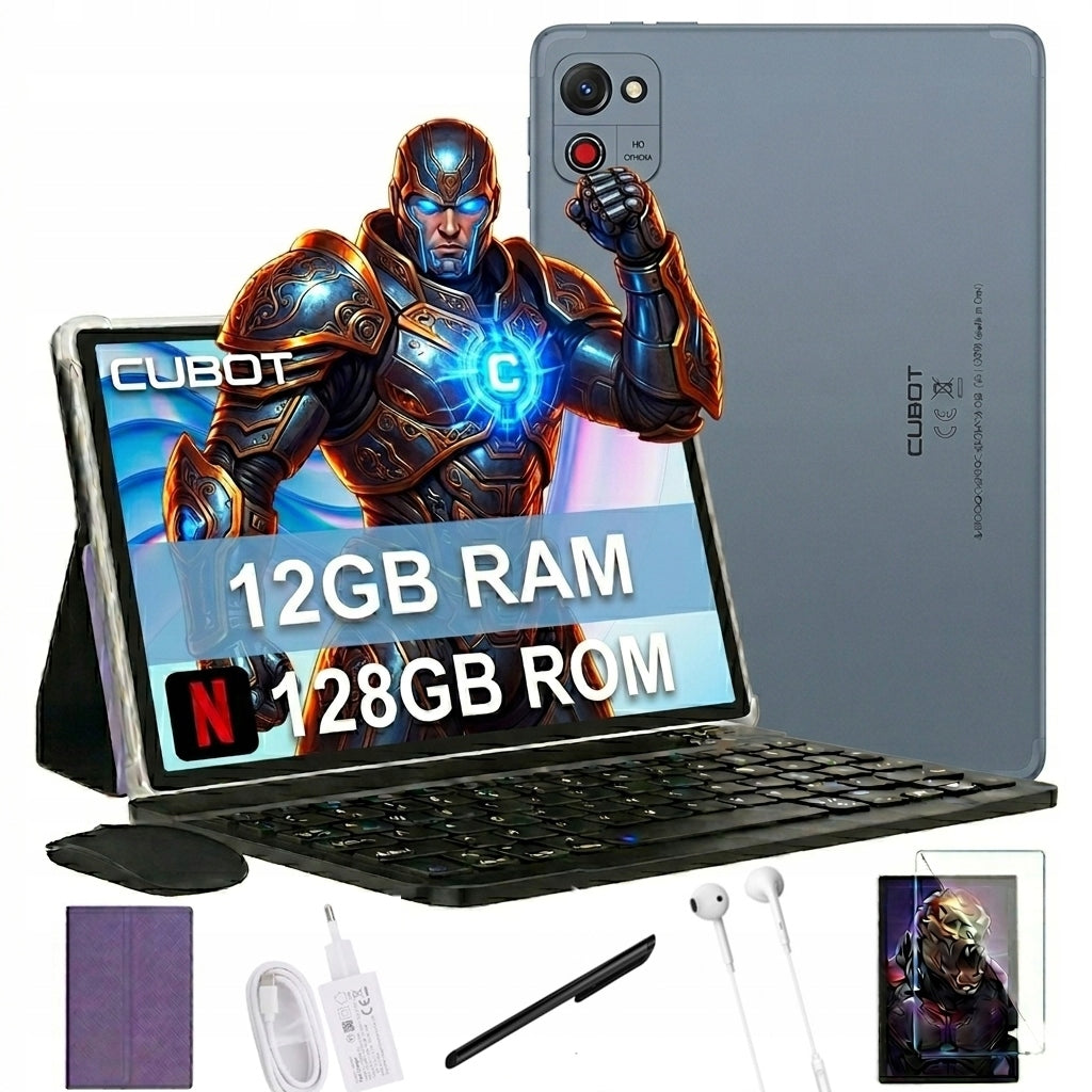 CUBOT Tablet TAB 65 10,1" HD+ 12/128GB Android 15 Keyboard Mouse Case