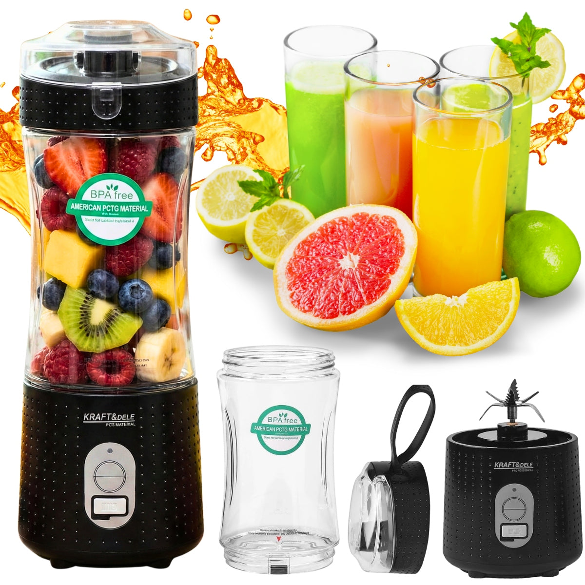 CUP BLENDER FOR SMOOTHIE COCKTAILS HANDHELD Wireless USB PORTABLE