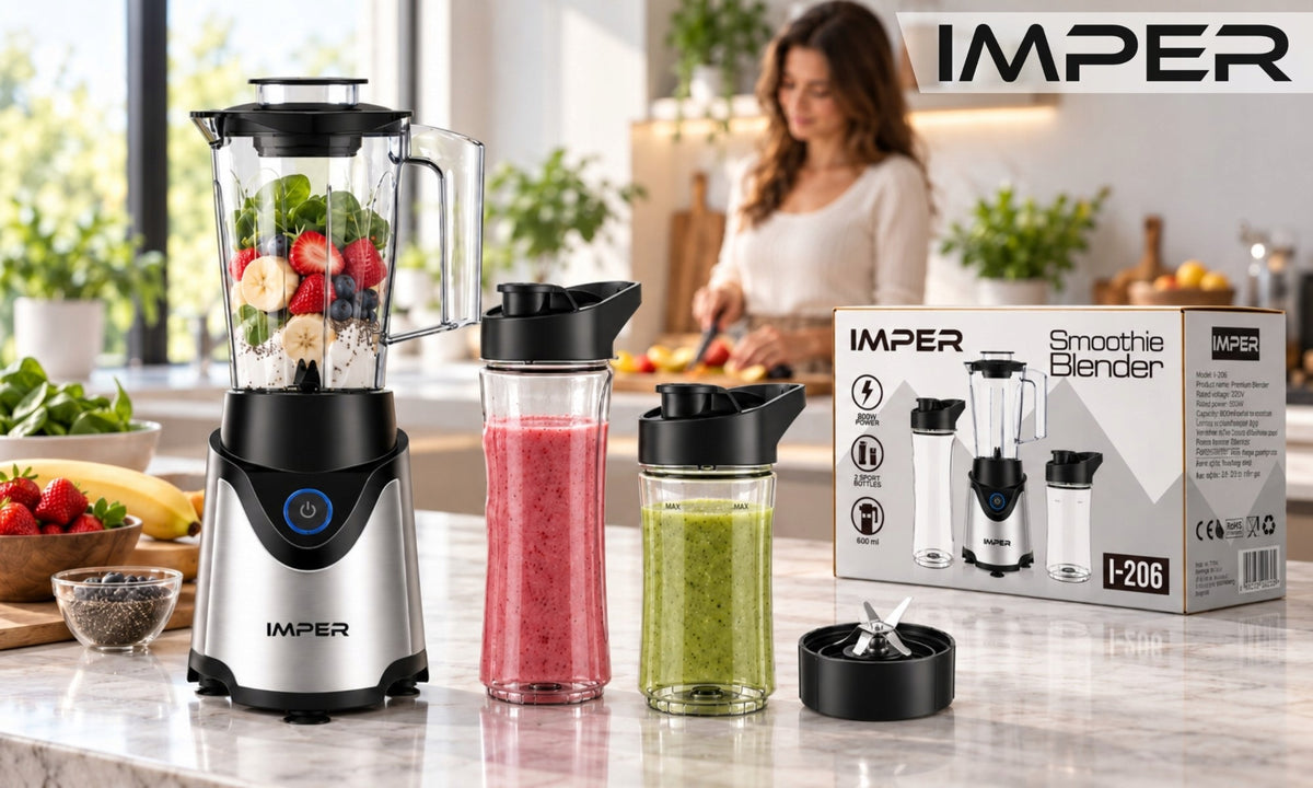 CUP BLENDER FOR SMOOTHIE COCKTAILS STRONG CRUSHES ICE 2 BOTTLES BLACK 1L Packaging status original