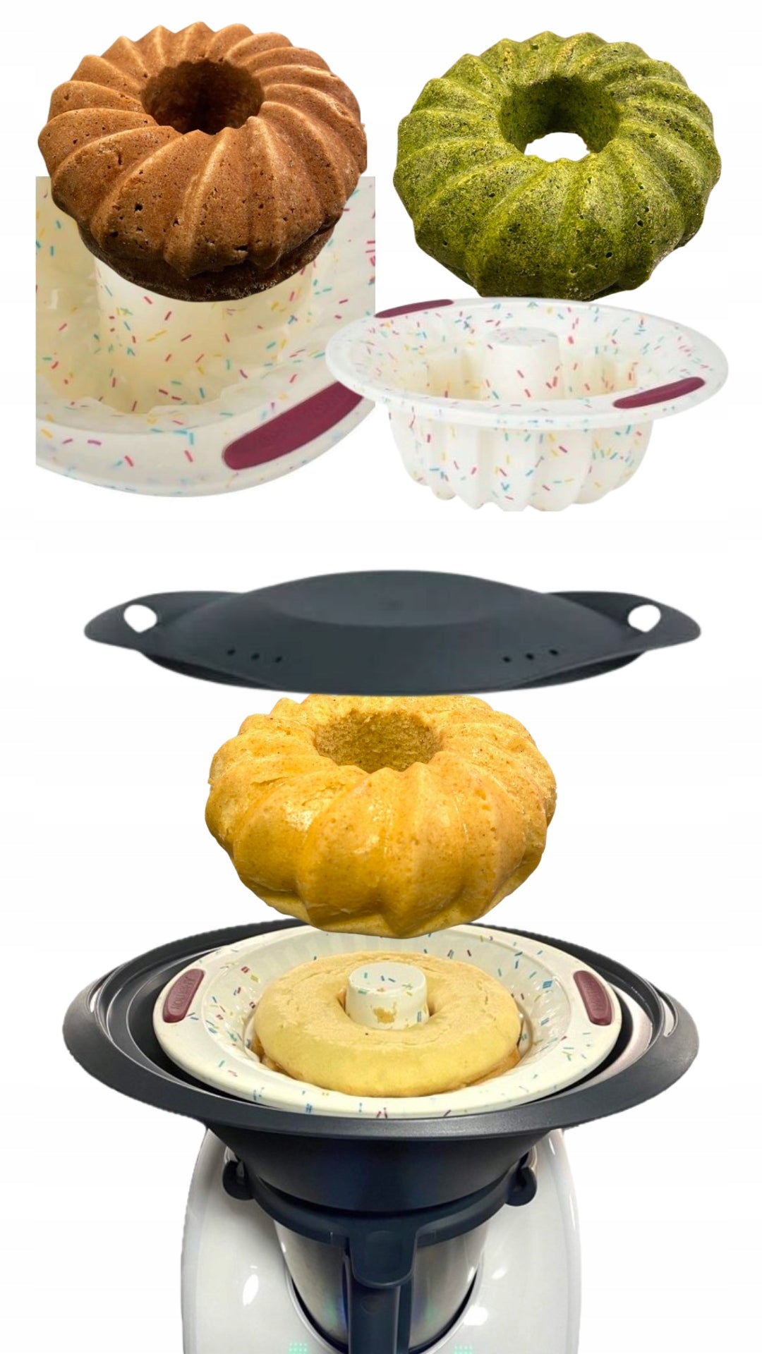 CUPCAKE MOLD for Thermomix TM6 TM5 SILICONE PADDED CREAM COLOR EAN (GTIN) 4251000530745