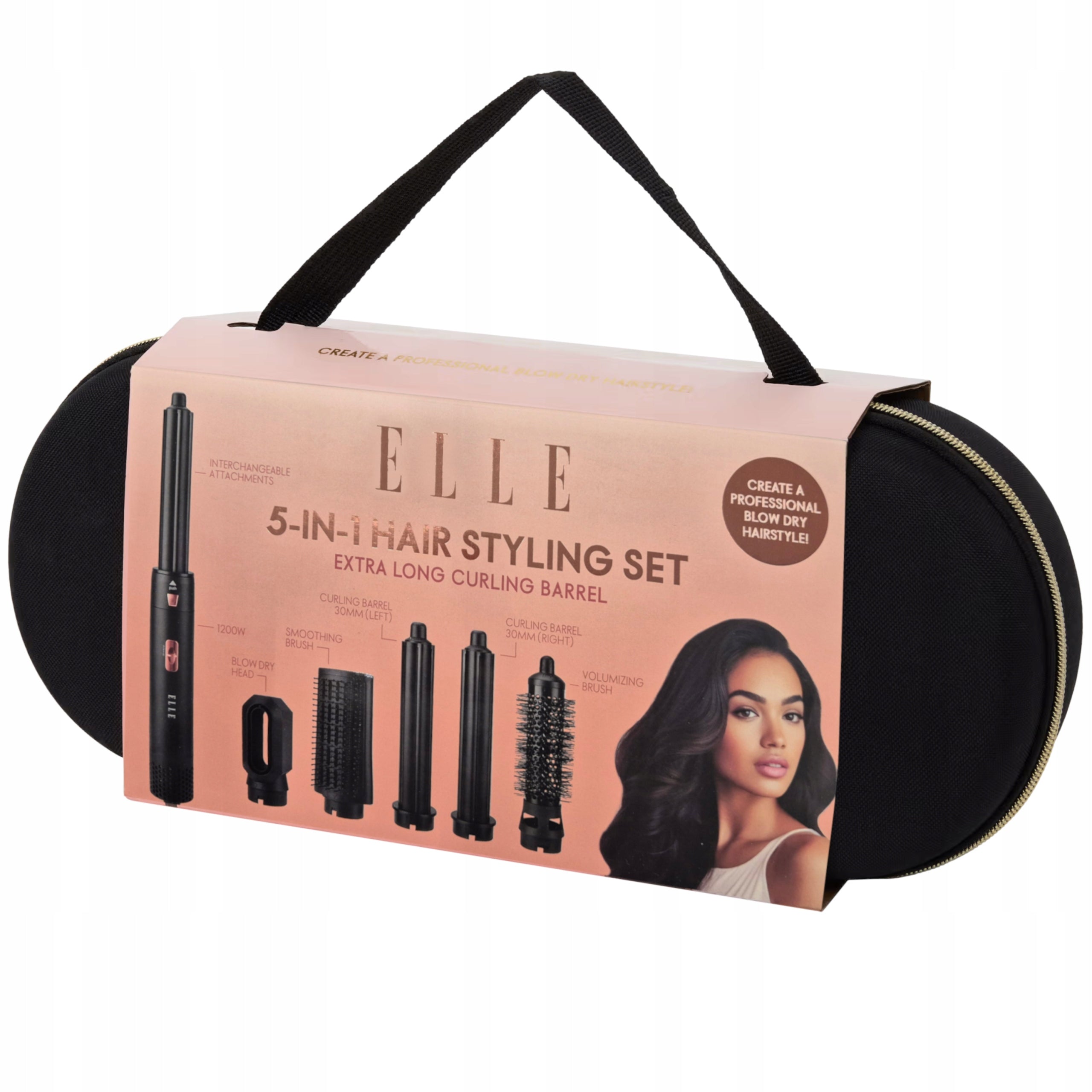 CURLER DRYER 5in1 multifunctional hair styling device ELLE Manufacturer code Suszarka Lokówka 5w1 ELLE