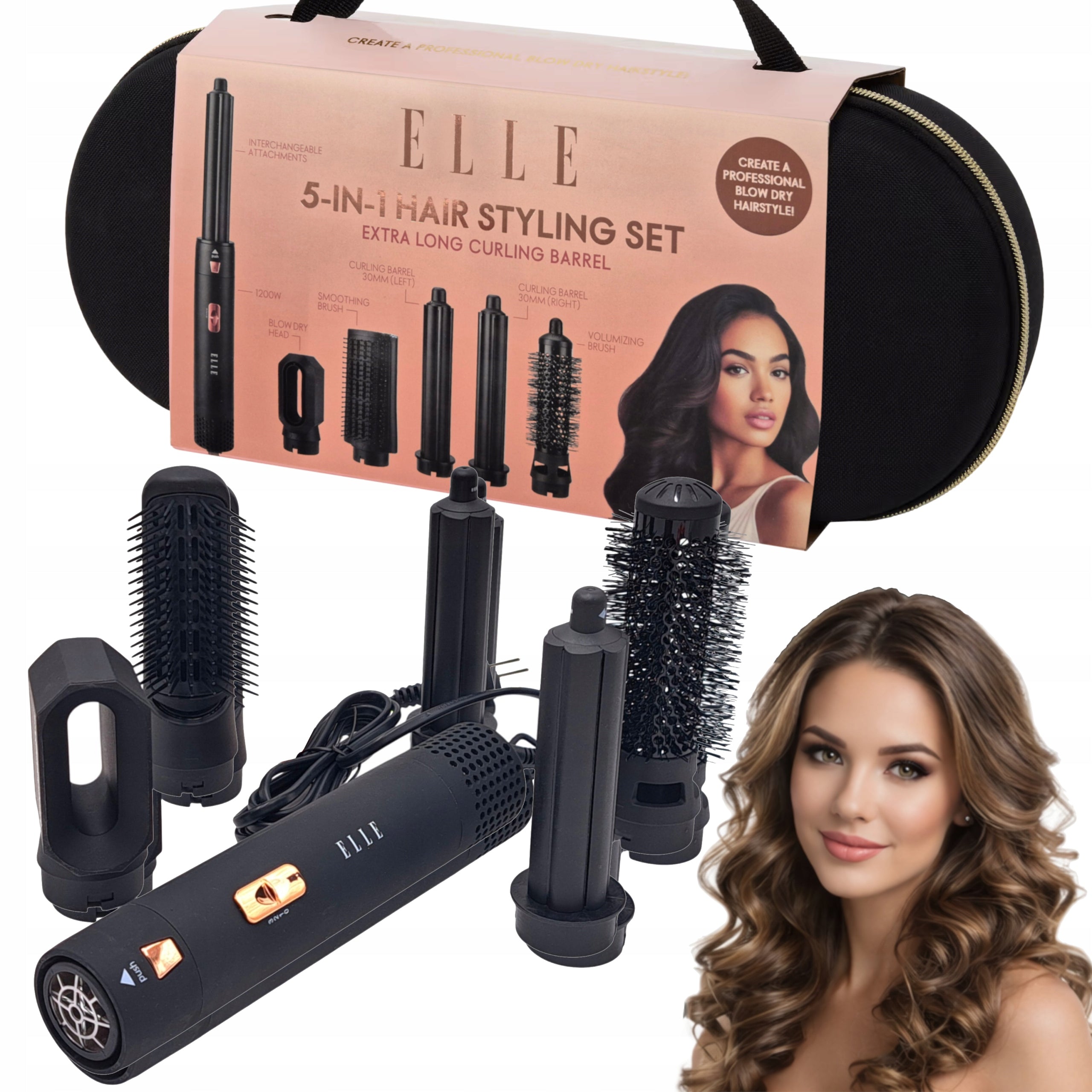 CURLER DRYER 5in1 multifunctional hair styling device ELLE