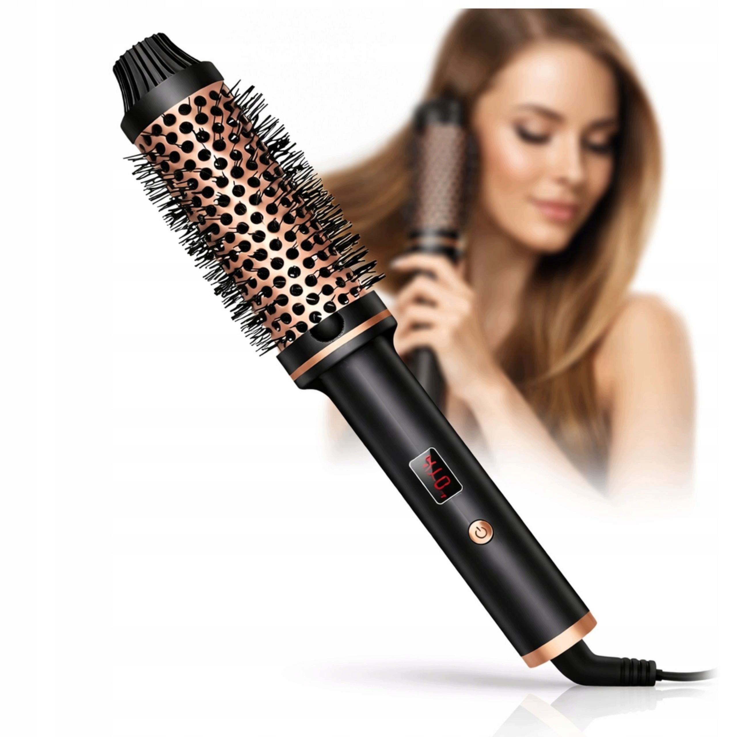 CURLING BRUSH | 360° ROTATING CURLING IRON | HAIR MODELING BRUSH Packaging status original