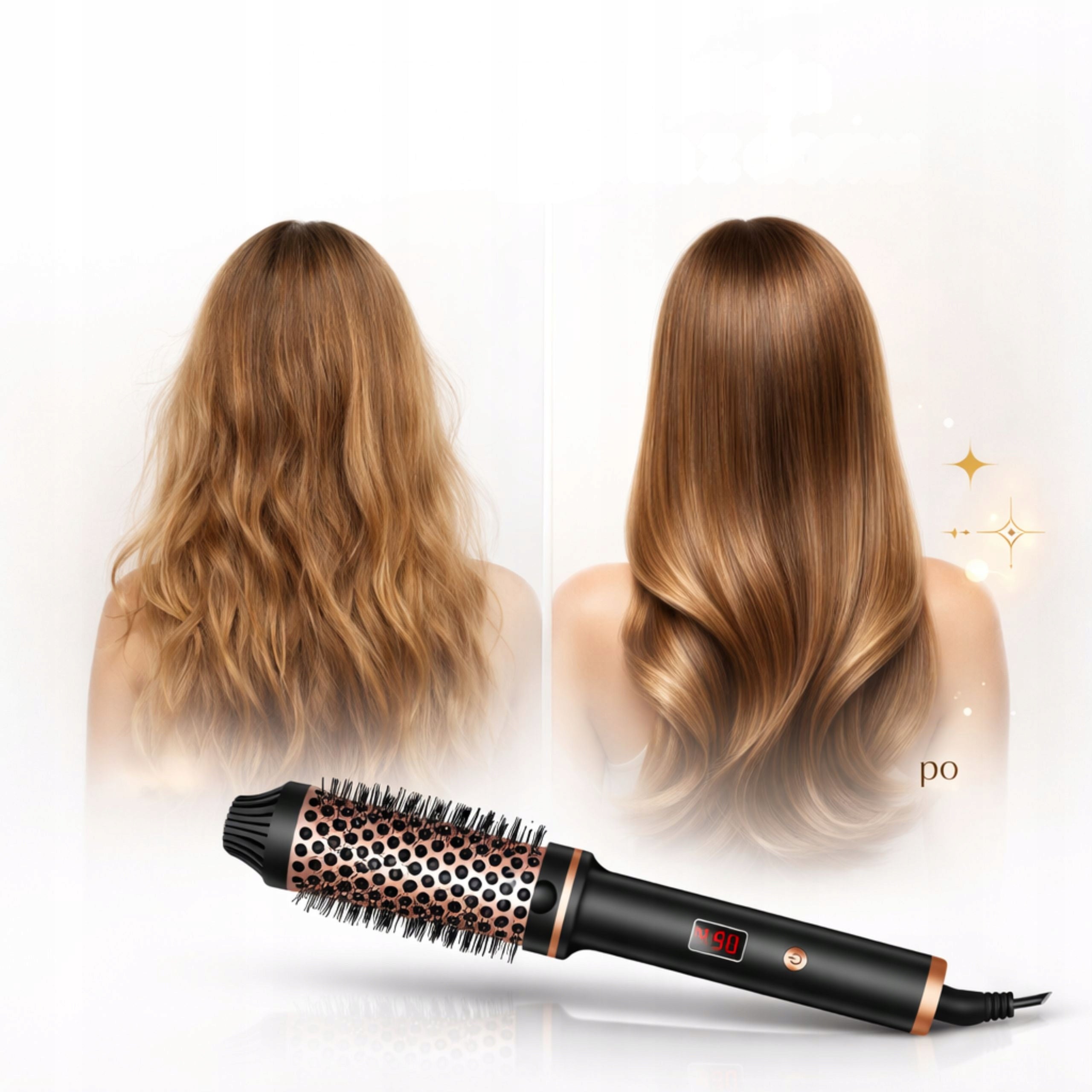CURLING BRUSH | 360° ROTATING CURLING IRON | HAIR MODELING BRUSH