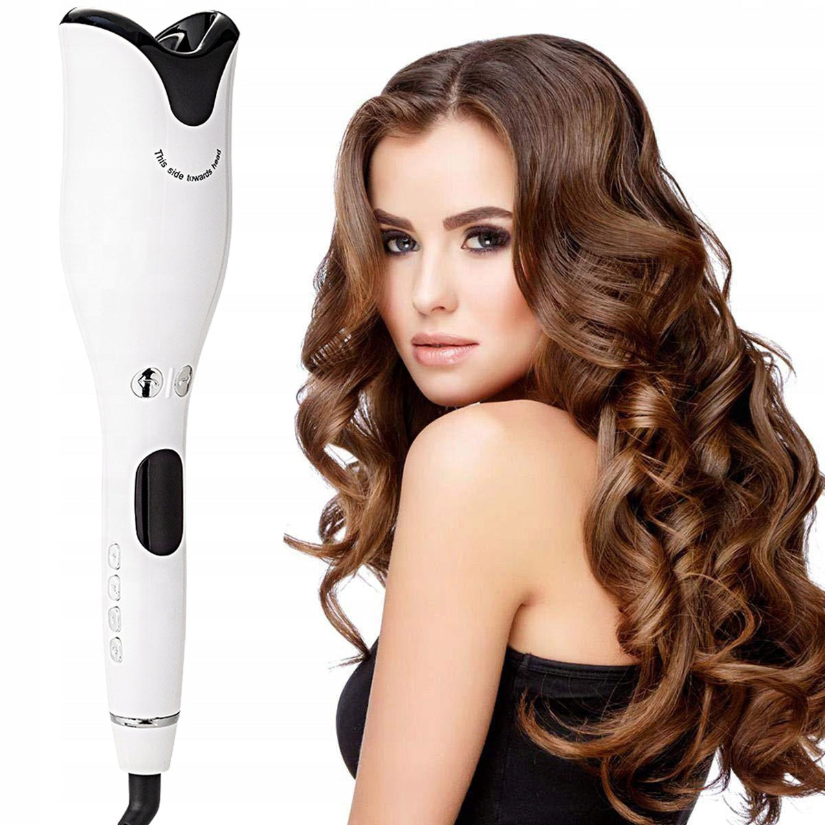 CURLING IRON AUTOMATIC ROTATING CERAMIC INVERTER ADJUSTMENT LCD 80-210°C Packaging status original