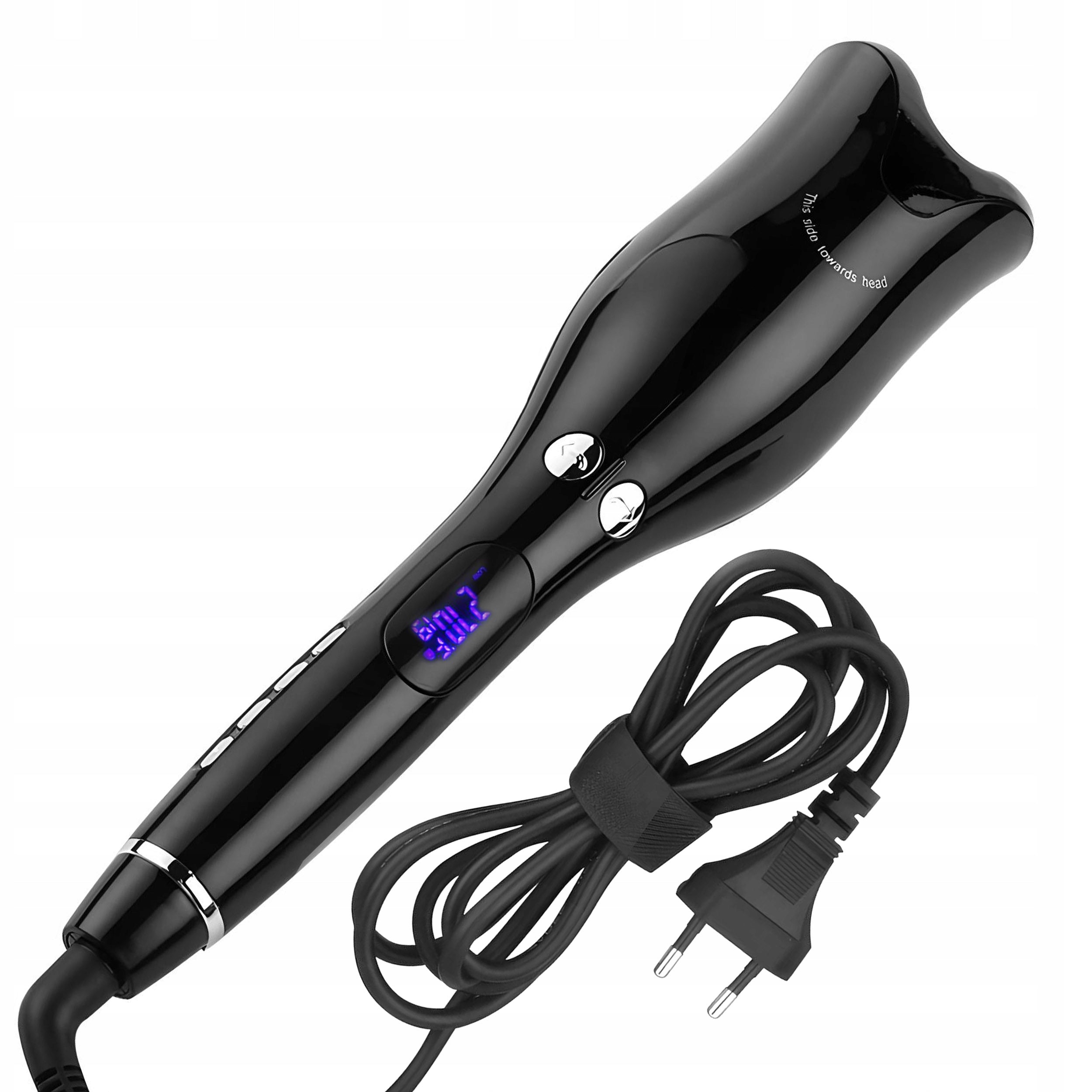CURLING IRON AUTOMATIC ROTATING CERAMIC INVERTER ADJUSTMENT LCD TIMER Manufacturer code LOKÓWKA CERAMICZNA REGULACJA TEMPERATURY