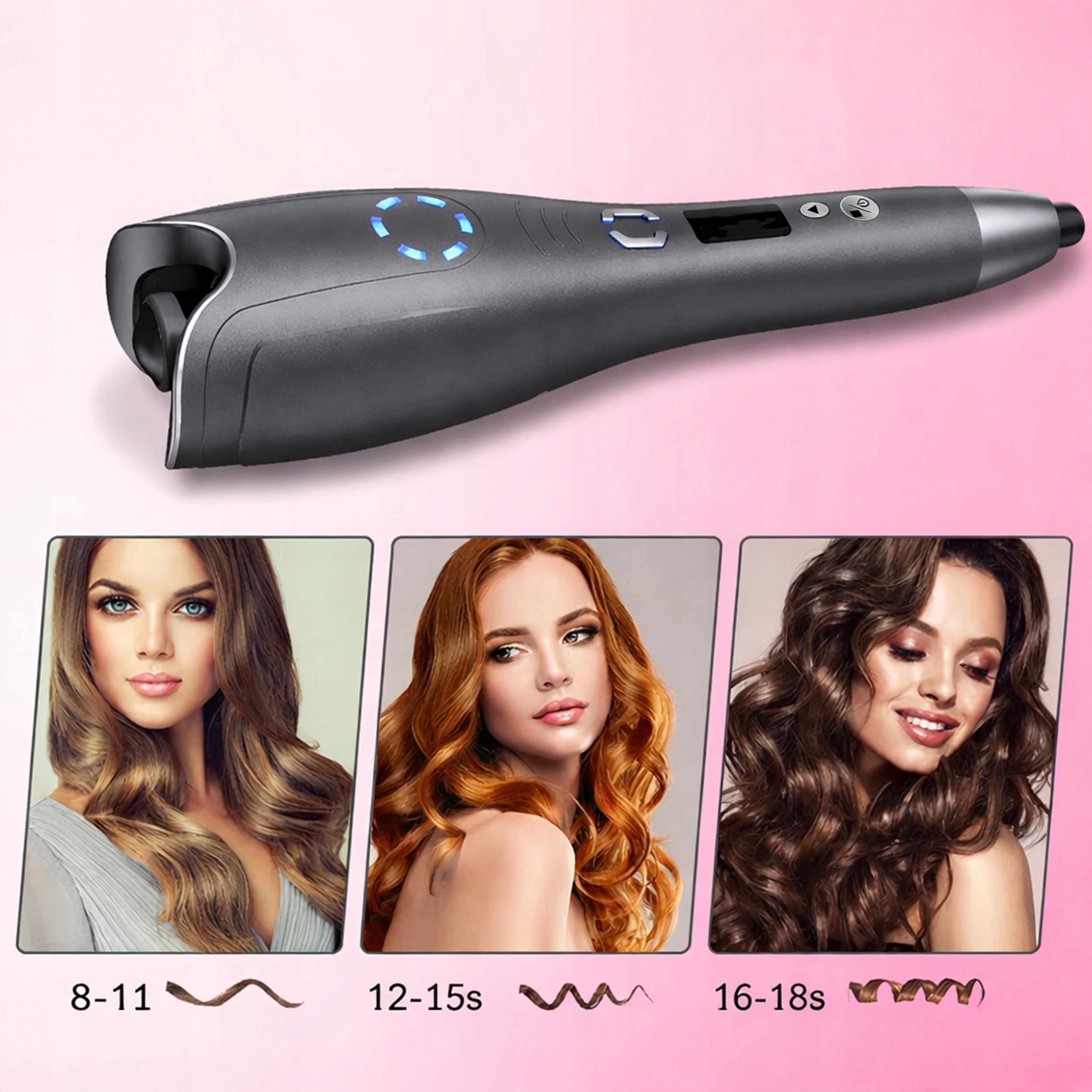 CURLING IRON AUTOMATIC ROTATING KERATIN CERAMIC TIMER ADJUSTMENT 50W Manufacturer code PROFESJONALNA LOKÓWKA DO KRĘCENIA WŁOSÓW 2CM