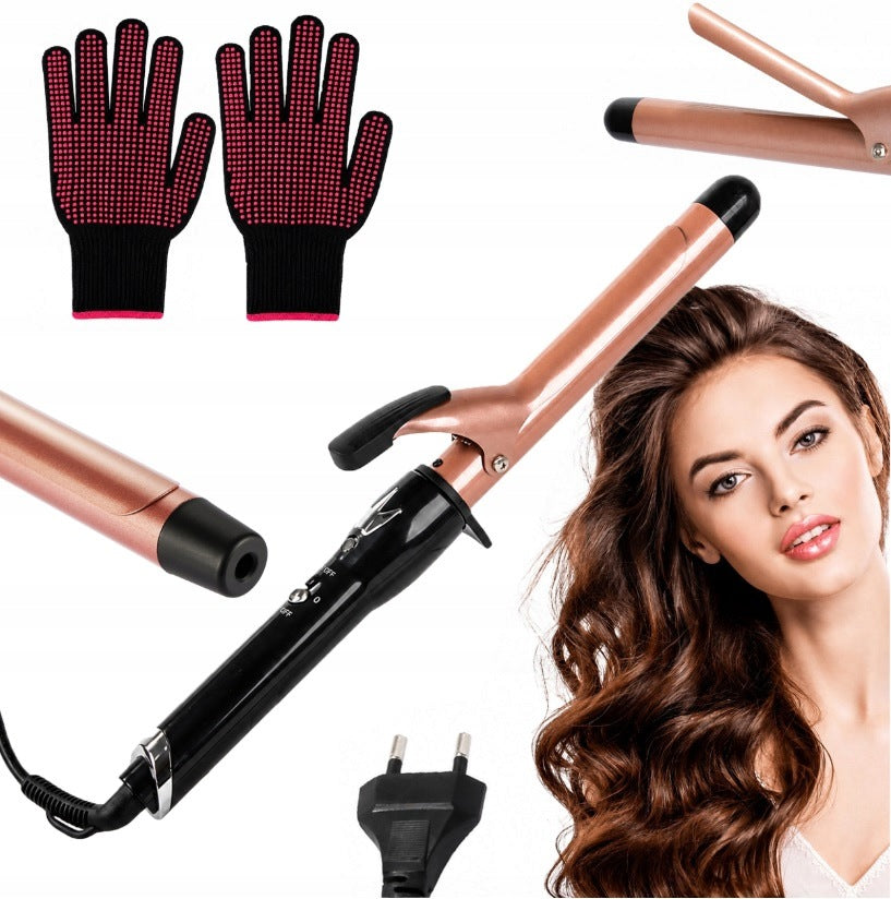 CURLING IRON CERAMIC 25MM TEMPERATURE CONTROL GLOVES