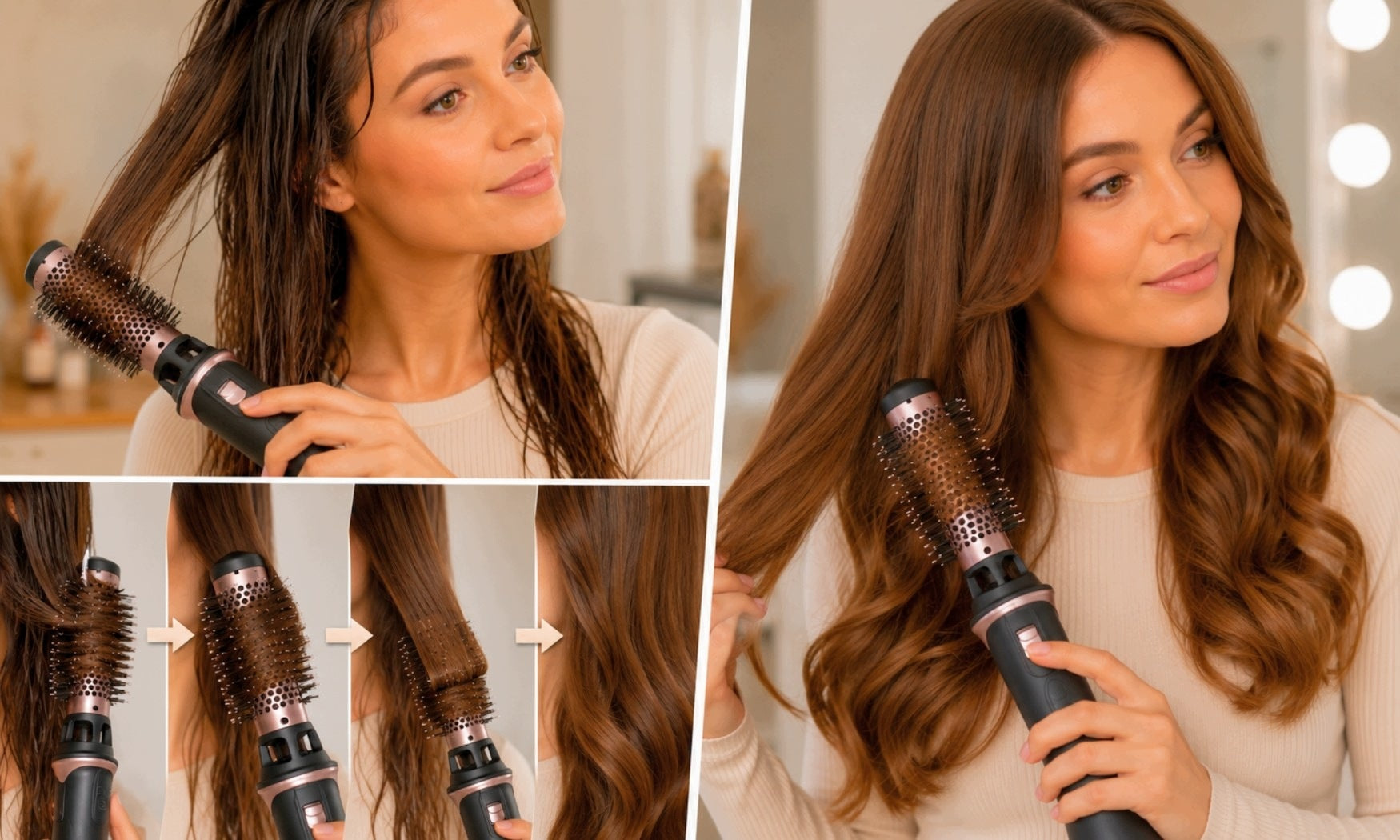 CURLING IRON CERAMIC HAIR DRYER SET 3IN1 PREMIUM 1200W Manufacturer code Lokówko Suszarka Z Jonizacją Zestaw 3W1