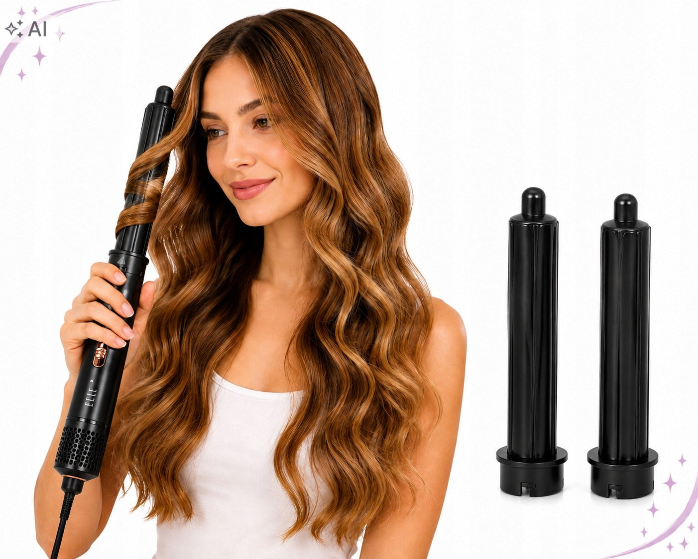 CURLING IRON-DRYER 5IN1 ELLE 1200W AIR WRAP CURLS HAIRBRUSH 5 ATTACHMENTS Manufacturer code 812558