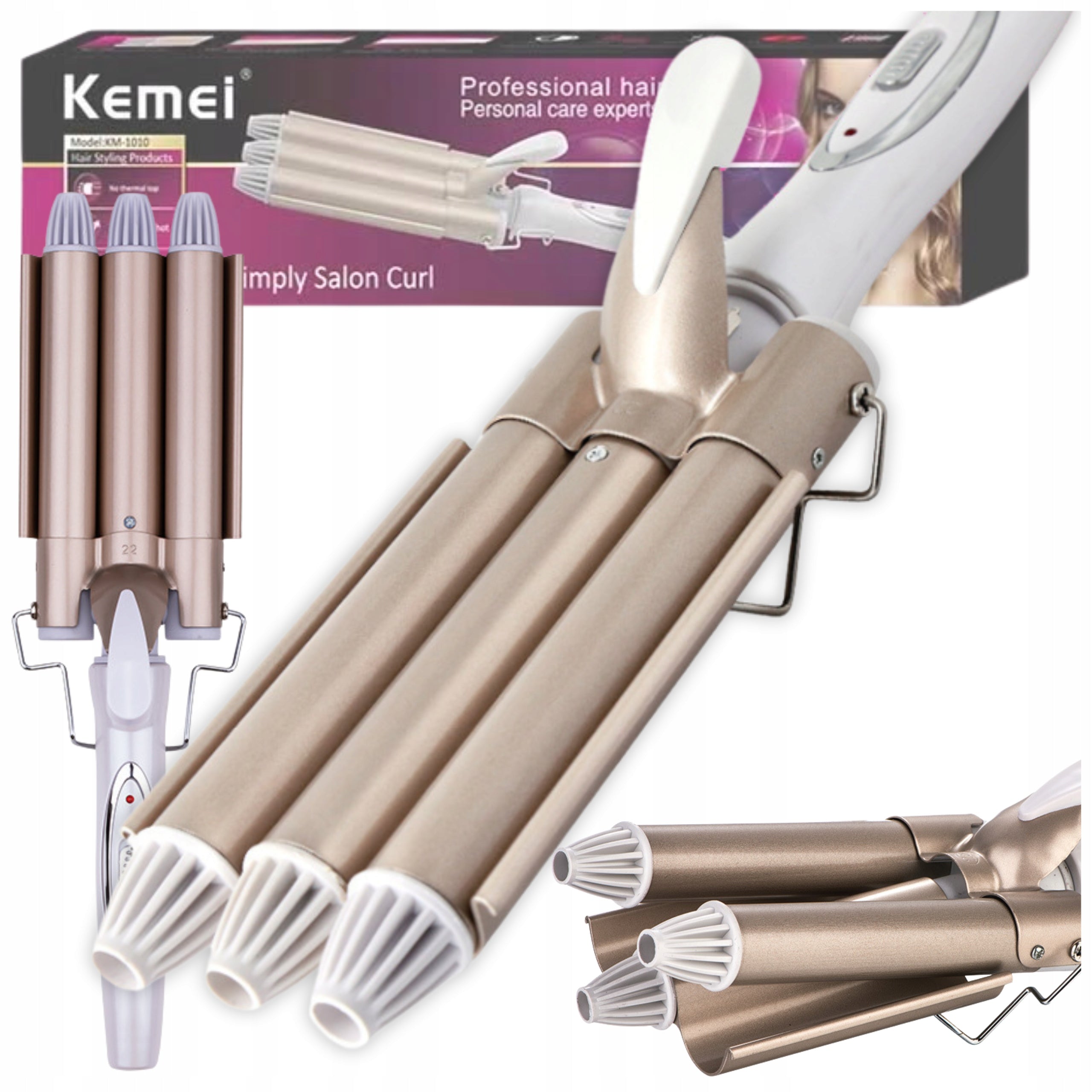 CURLING IRON HAIR CRIMPER KEMEI KM-1010 EFFECTIVE STYLING