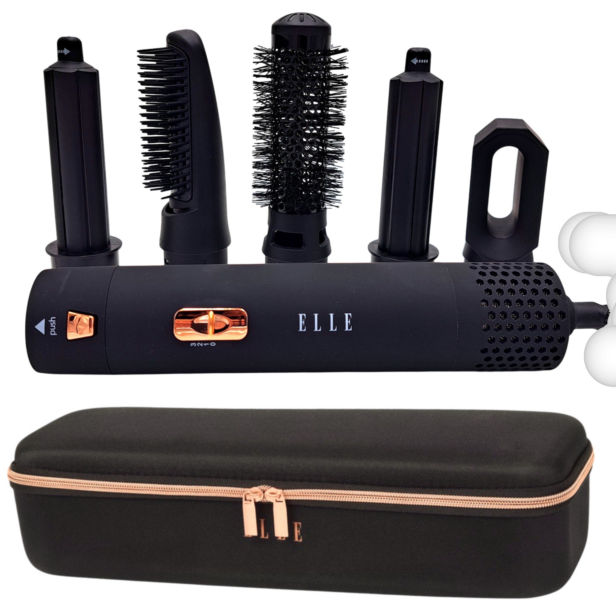 CURLING IRON-HAIR DRYER ELLE 5in1 MULTIFUNCTIONAL CAPS 1200W HIT