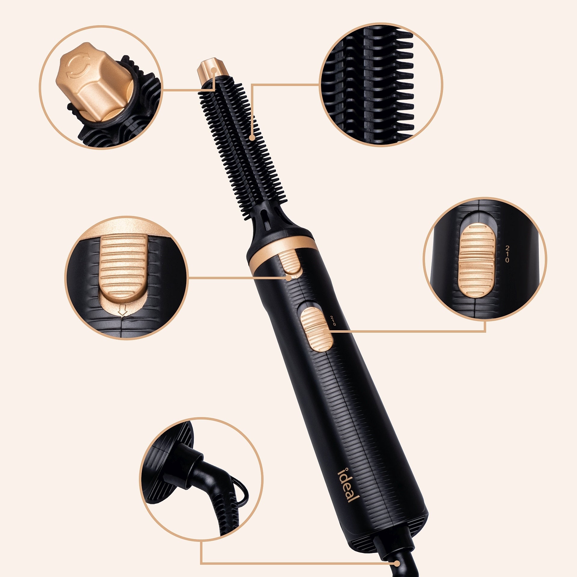 CURLING IRON HAIR DRYER LOCOMOTIVE IDEAL STRONG 400W 2 LEVELS BLOWER EAN (GTIN) 5908277389307