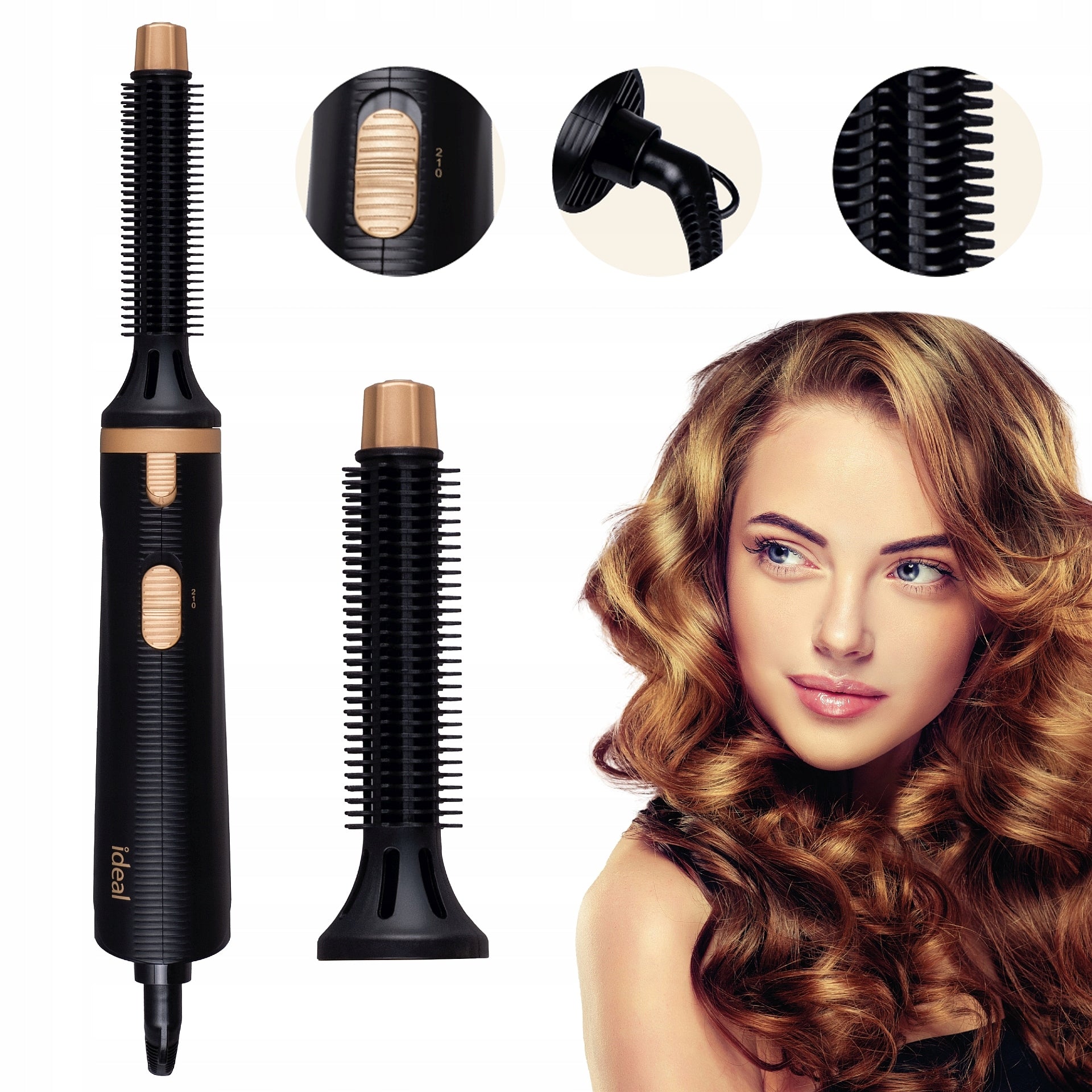 CURLING IRON HAIR DRYER LOCOMOTIVE IDEAL STRONG 400W 2 LEVELS BLOWER