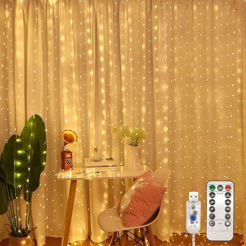CURTAIN LED LIGHT CHAIN 360 LEDS 3 6X3M REMOTE CONTROL GIFT Brand no brand