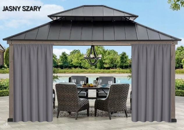 CURTAINS WATERPROOF garden outdoor curtain for terrace pergola 155x230 Manufacturer code ZASŁONA OGRODOWA NA TUNEL ŻABKI 230 cm