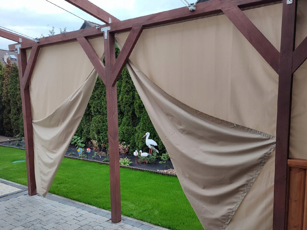 CUSTOMIZED OUTDOOR CURTAIN, WATERPROOF, FOR PERGOLA, PATIO Gazebo