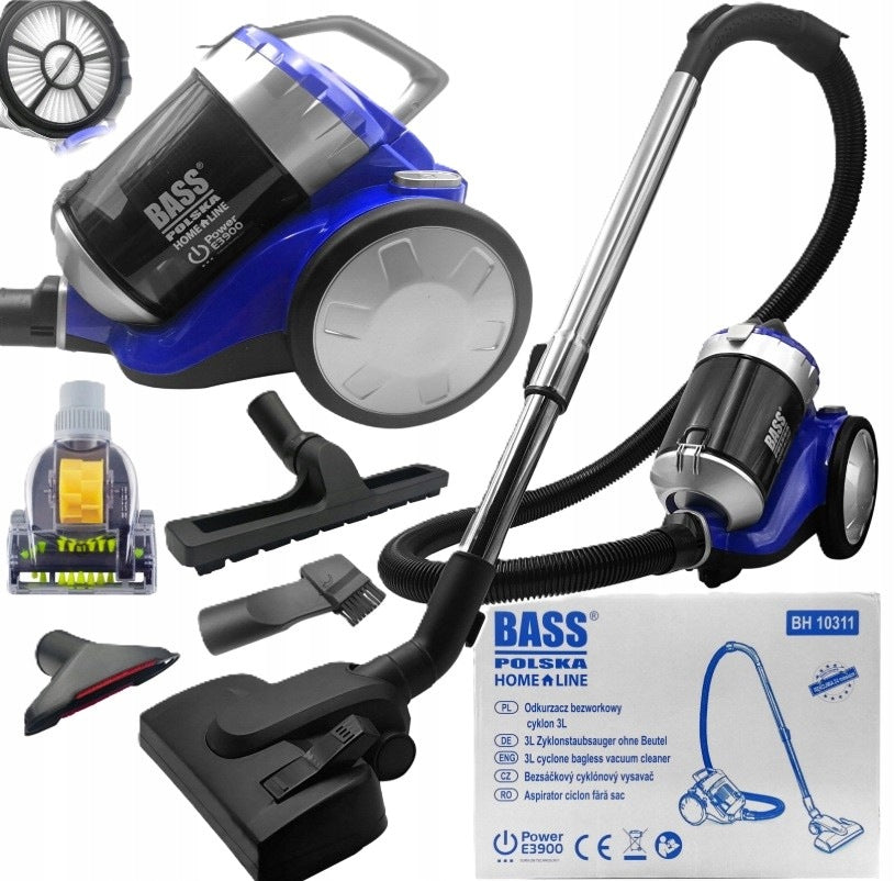 CYCLONE BAGLESS VACUUM CLEANER WITH TIP SET 900W BASS Poland Manufacturer code BH 10311