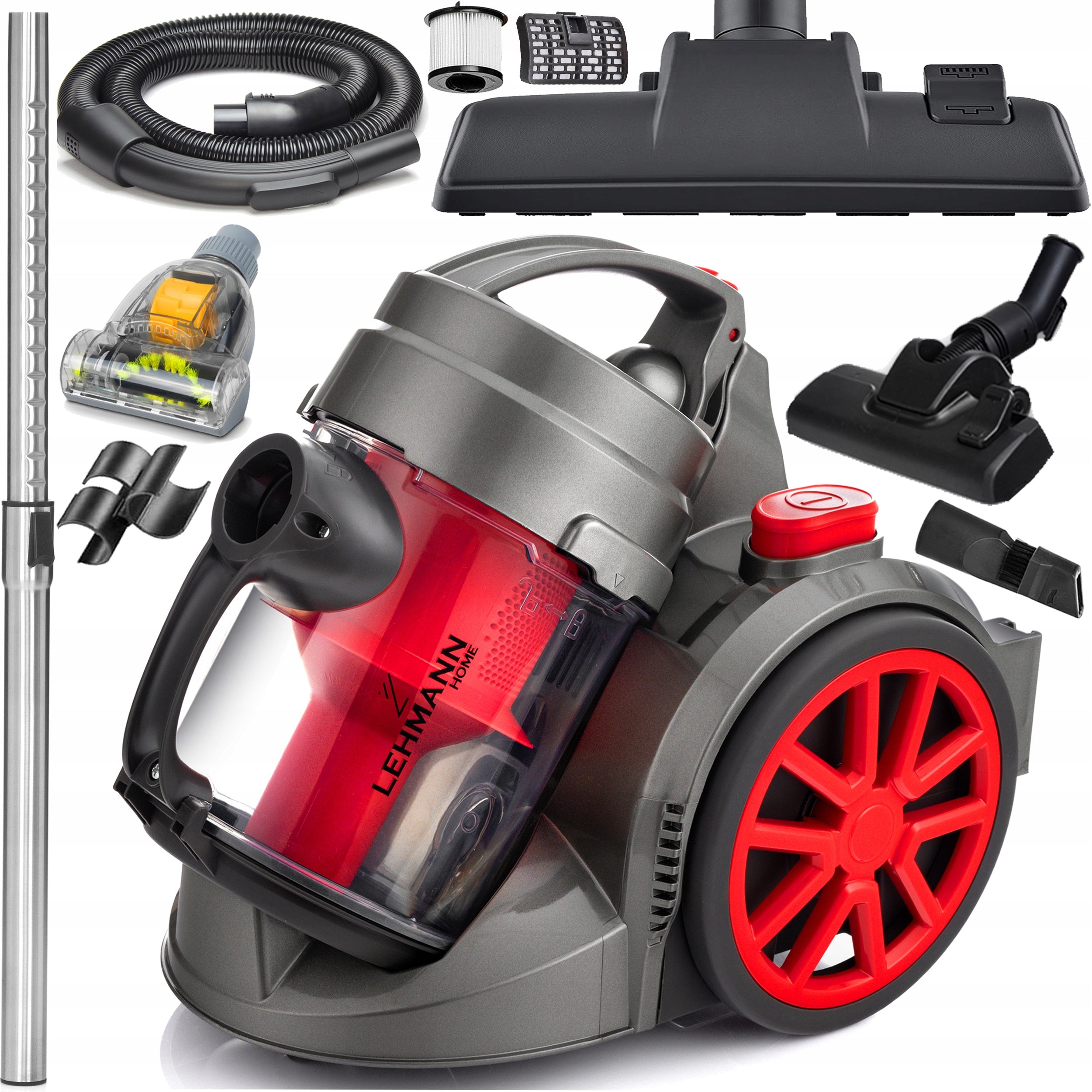CYCLONE VACUUM CLEANER BAGLESS TURBO BRUSH ADJUSTMENT RETRACTOR POWERFUL 4000W