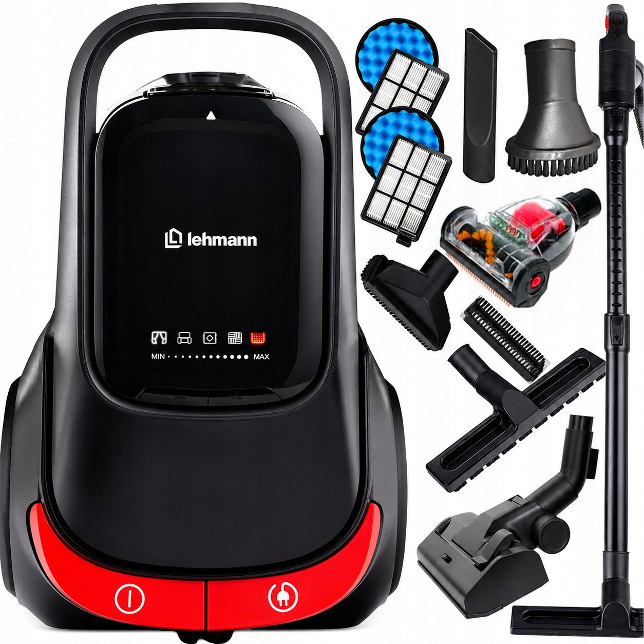 CYCLONE VACUUM CLEANER LEHMANN BAGLESS TURBO BRUSH MAX. 4000W NEW MODEL