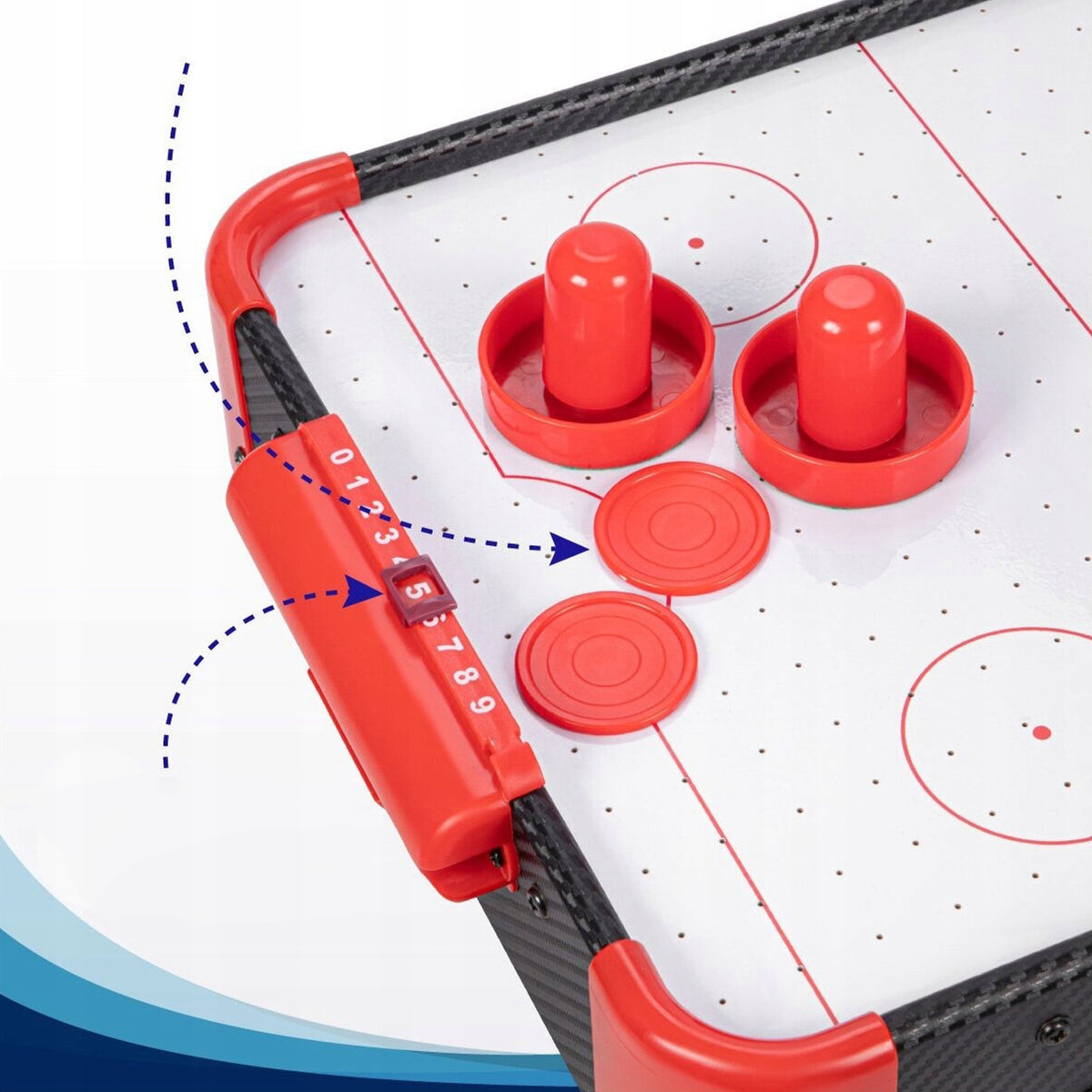 CYMBERGAJ AIR HOCKEY TABLE AIR HOCKEY FOR KIDS XXL + PUCKS Manufacturer code Drewniany Przenośny PREZENT DLA DZIECKA GRA