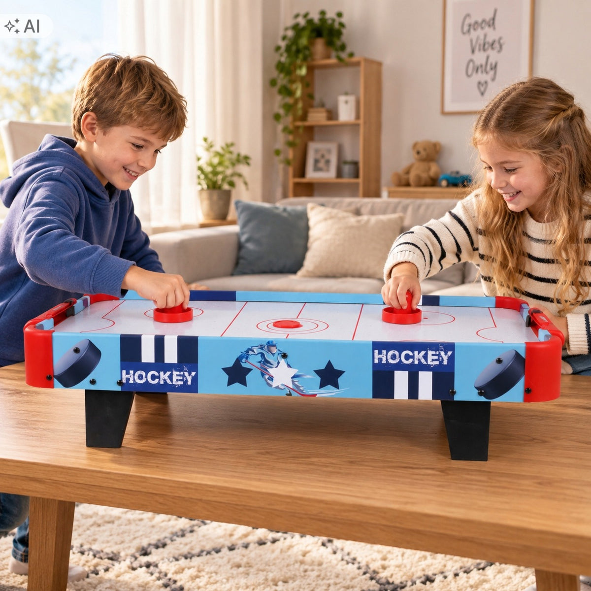 CYMBERGAJ TABLE AIR HOCKEY 75 CM AIR HOCKEY WITH BLOWING FOR CHILDREN Manufacturer code SCG-01